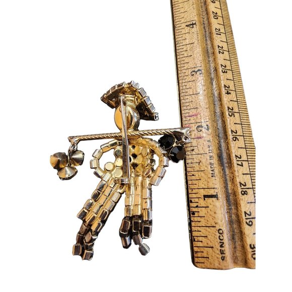 Vintage Rhinestone Water Carrier Brooch (A2103) - Picture 4 of 5